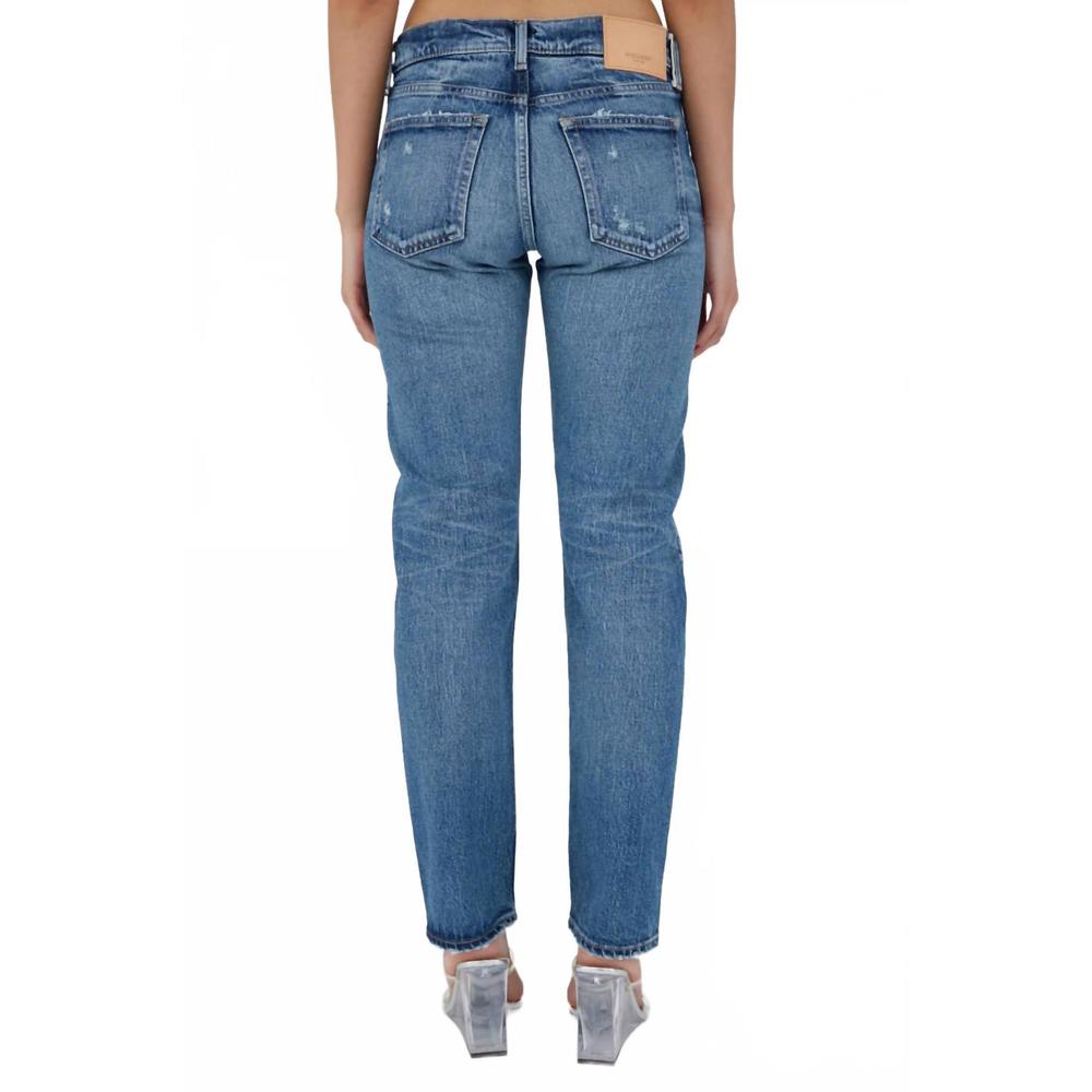NEW MOUSSY mallard slim straight jeans in dark blue - Picture 4 of 10